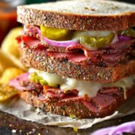 Slow Cooker Pastrami Sandwich First Image