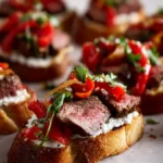 Steak Crostini with Roasted Red Peppers First Image