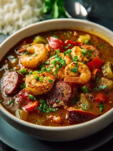 Cajun Shrimp Sausage Gumbo First Image