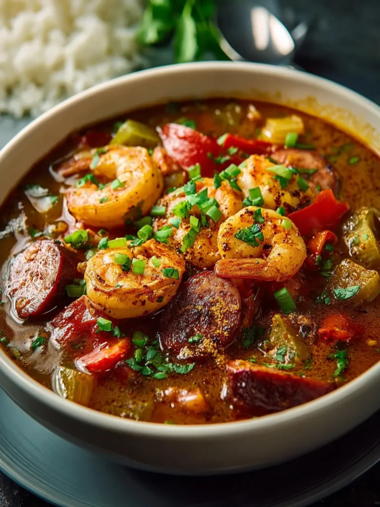 Cajun Shrimp Sausage Gumbo First Image